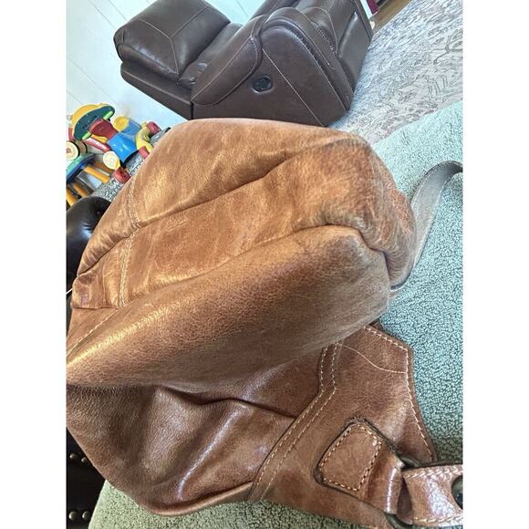 PATRICIA NASH Napoli Shoulder Bag Pleated Tan Leather Purse Hand Bag Preloved - Picture 16 of 16